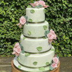 Stapelbruidstaart groen